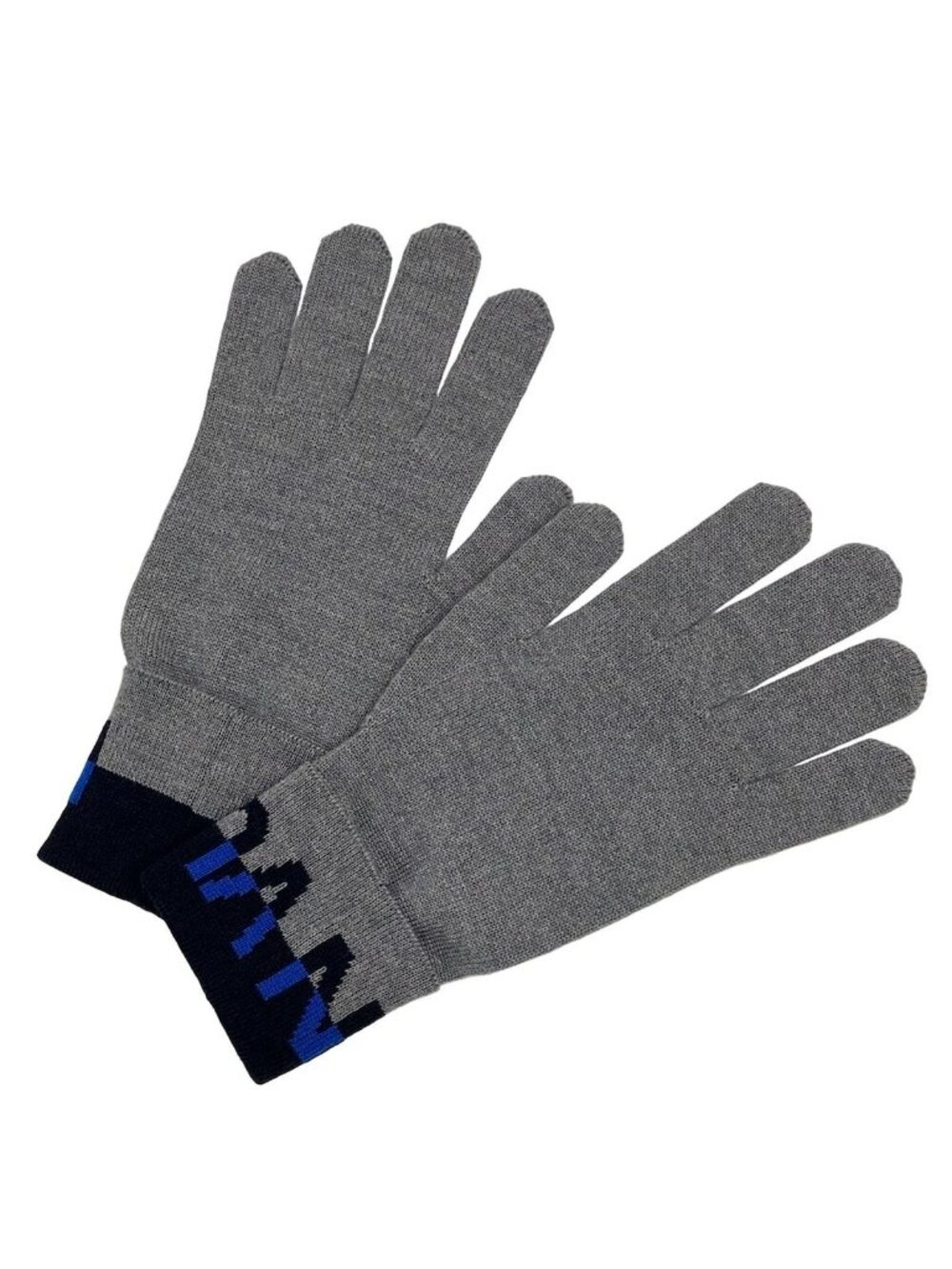 Louis Vuitton Gloves Gray Dark Navy Blue Wool